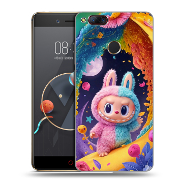 Пластиковый чехол на ZTE Nubia Z17 Mini с принтом Labubu Лабубу