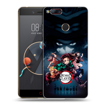 Пластиковый чехол на ZTE Nubia Z17 Mini с принтом Demon Slayer Клинок рассекающий демонов