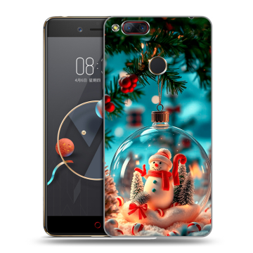 Пластиковый чехол на ZTE Nubia Z17 Mini с принтом Новый год