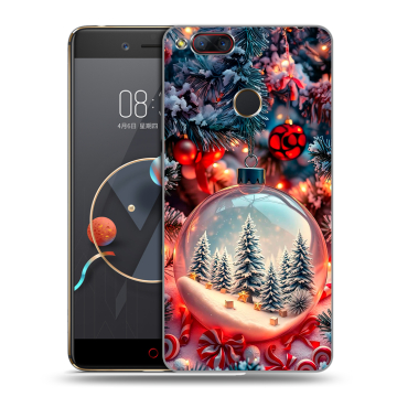 Пластиковый чехол на ZTE Nubia Z17 Mini с принтом Новый год