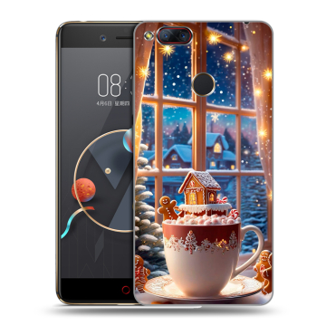 Пластиковый чехол на ZTE Nubia Z17 Mini с принтом Новый год