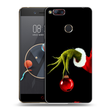 Пластиковый чехол на ZTE Nubia Z17 Mini с принтом Новый год Гринч