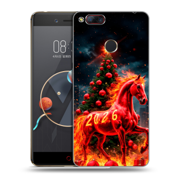 Пластиковый чехол на ZTE Nubia Z17 Mini с принтом Новый год