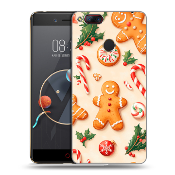 Пластиковый чехол на ZTE Nubia Z17 Mini с принтом Новый год