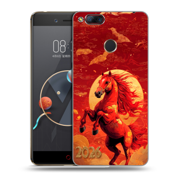 Пластиковый чехол на ZTE Nubia Z17 Mini с принтом Новый год