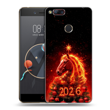 Пластиковый чехол на ZTE Nubia Z17 Mini с принтом Новый год