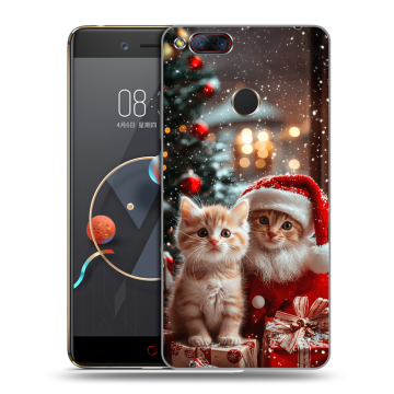 Пластиковый чехол на ZTE Nubia Z17 Mini с принтом Новый год