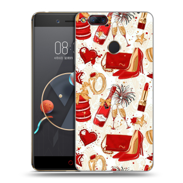 Пластиковый чехол на ZTE Nubia Z17 Mini с принтом Новый год