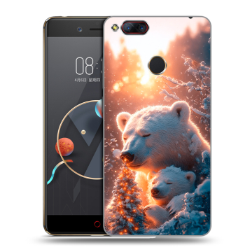 Пластиковый чехол на ZTE Nubia Z17 Mini с принтом Новый год Пластиковый чехол на ZTE Nubia Z17 Mini с принтом Новый год