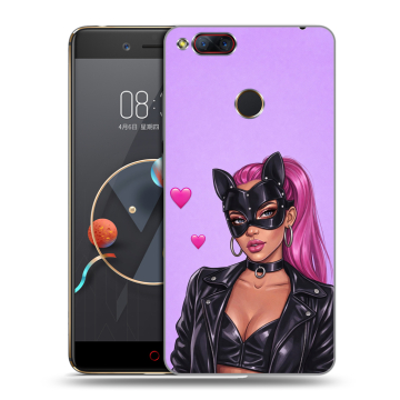 Пластиковый чехол на ZTE Nubia Z17 Mini с принтом женский