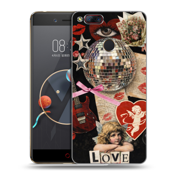 Пластиковый чехол на ZTE Nubia Z17 Mini с принтом для девочек