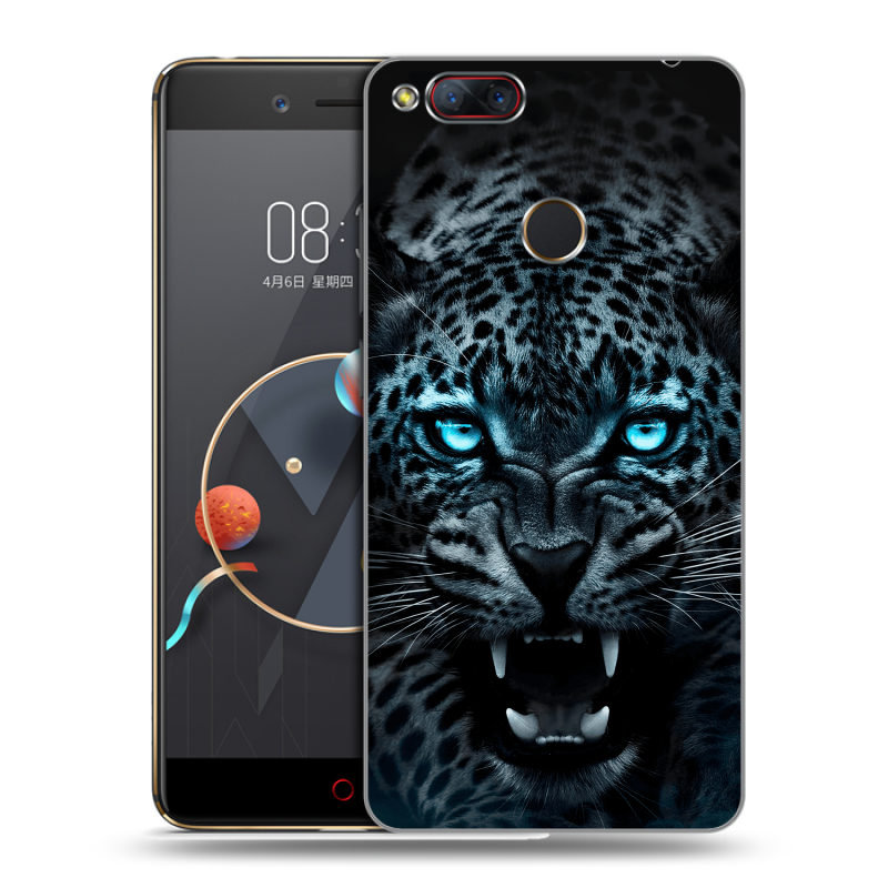 Пластиковый чехол на ZTE Nubia Z17 Mini с принтом Темный леопард Пластиковый чехол на ZTE Nubia Z17 Mini с принтом Темный леопард