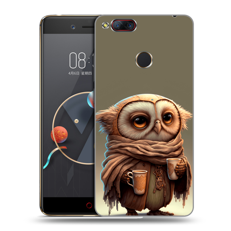 Пластиковый чехол на ZTE Nubia Z17 Mini с принтом Сова Пластиковый чехол на ZTE Nubia Z17 Mini с принтом Сова