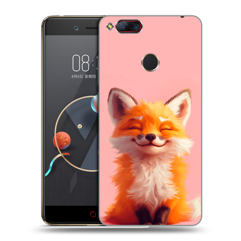 Пластиковый чехол на ZTE Nubia Z17 Mini с принтом милая лиса Пластиковый чехол на ZTE Nubia Z17 Mini с принтом милая лиса