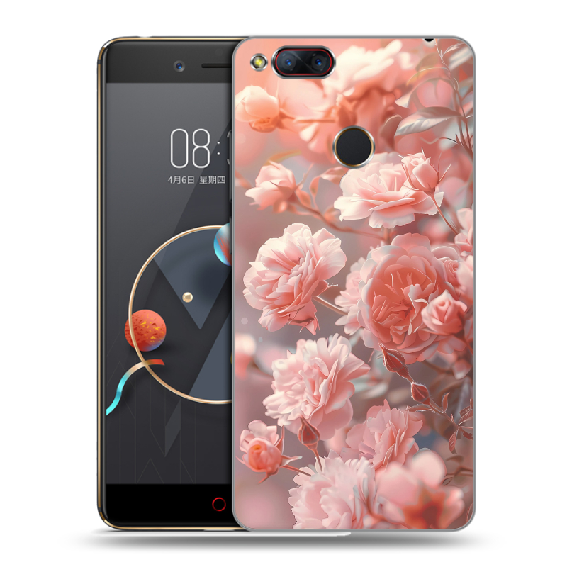 Пластиковый чехол на ZTE Nubia Z17 Mini с принтом Розовые розы Пластиковый чехол на ZTE Nubia Z17 Mini с принтом Розовые розы