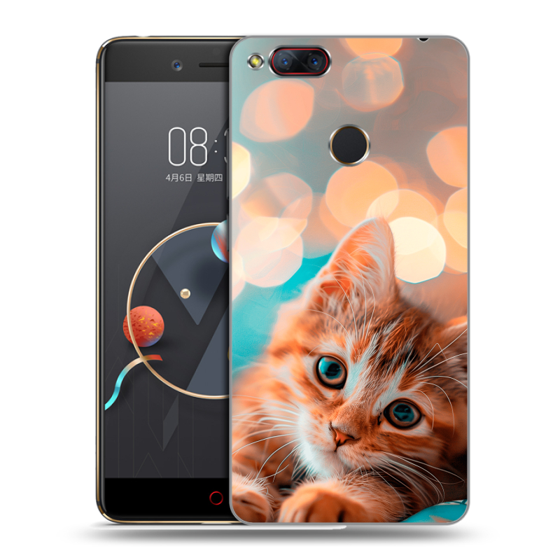 Пластиковый чехол на ZTE Nubia Z17 Mini с принтом котик Пластиковый чехол на ZTE Nubia Z17 Mini с принтом котик