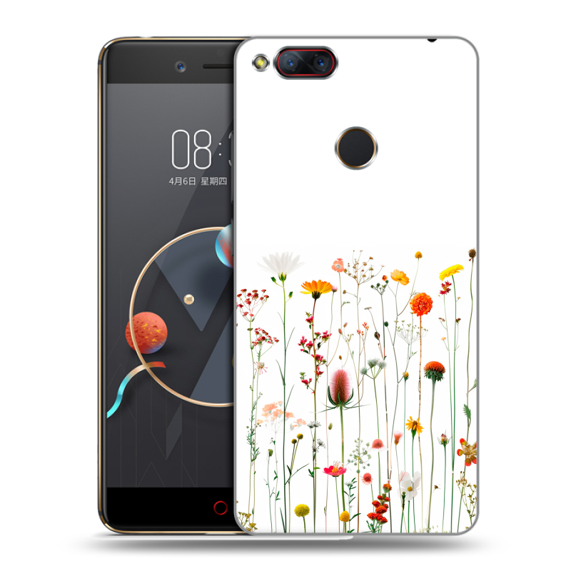 Пластиковый чехол на ZTE Nubia Z17 Mini с принтом цветы Пластиковый чехол на ZTE Nubia Z17 Mini с принтом цветы