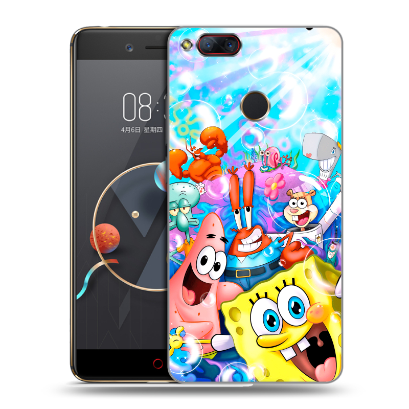 Пластиковый чехол на ZTE Nubia Z17 Mini с принтом спанчбоб спанч боб Пластиковый чехол на ZTE Nubia Z17 Mini с принтом спанчбоб спанч боб