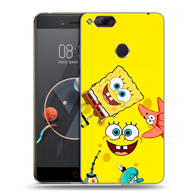 Пластиковый чехол на ZTE Nubia Z17 Mini с принтом Спанч боб Спанчбоб Пластиковый чехол на ZTE Nubia Z17 Mini с принтом Спанч боб Спанчбоб