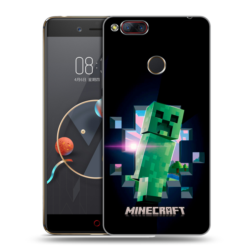 Пластиковый чехол на ZTE Nubia Z17 Mini с принтом Майнкрафт Minecraft Пластиковый чехол на ZTE Nubia Z17 Mini с принтом Майнкрафт Minecraft