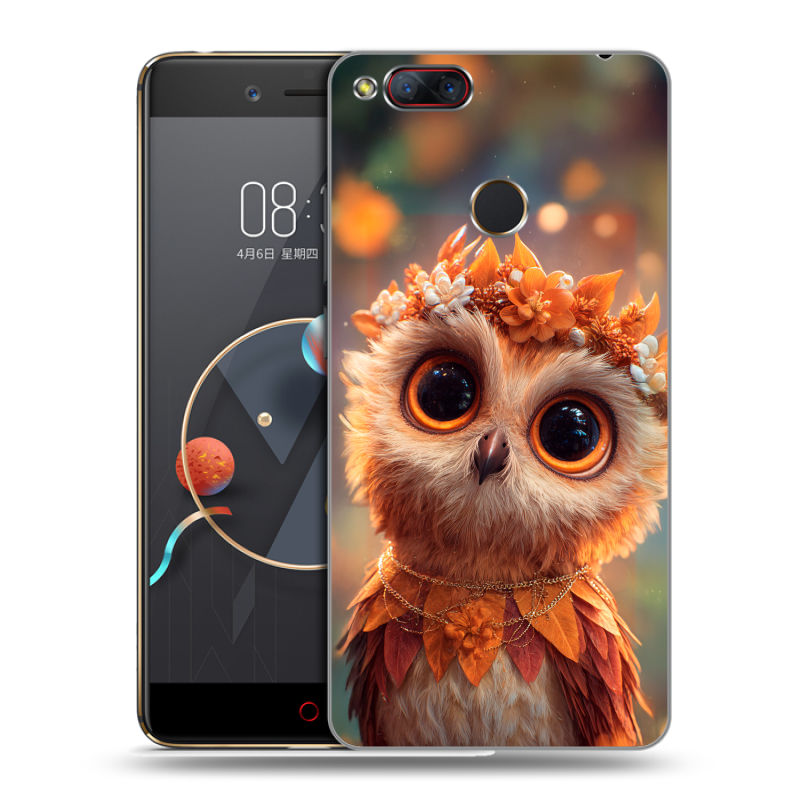 Пластиковый чехол на ZTE Nubia Z17 Mini с принтом Милая сова Пластиковый чехол на ZTE Nubia Z17 Mini с принтом Милая сова