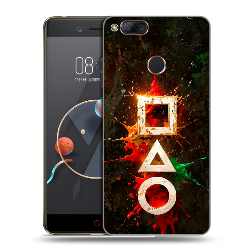 Пластиковый чехол на ZTE Nubia Z17 Mini с принтом Squid Game Игра кальмара Пластиковый чехол на ZTE Nubia Z17 Mini с принтом Squid Game Игра кальмара