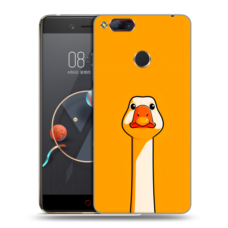Пластиковый чехол на ZTE Nubia Z17 Mini с принтом Смешная утка Пластиковый чехол на ZTE Nubia Z17 Mini с принтом Смешная утка