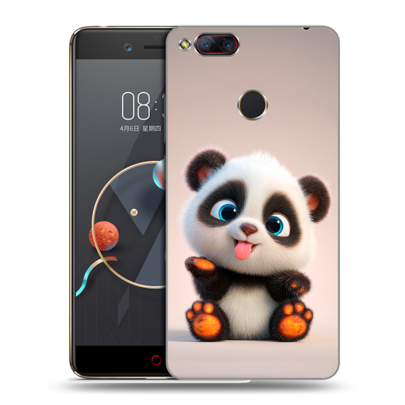 Пластиковый чехол на ZTE Nubia Z17 Mini с принтом милая панда Пластиковый чехол на ZTE Nubia Z17 Mini с принтом милая панда