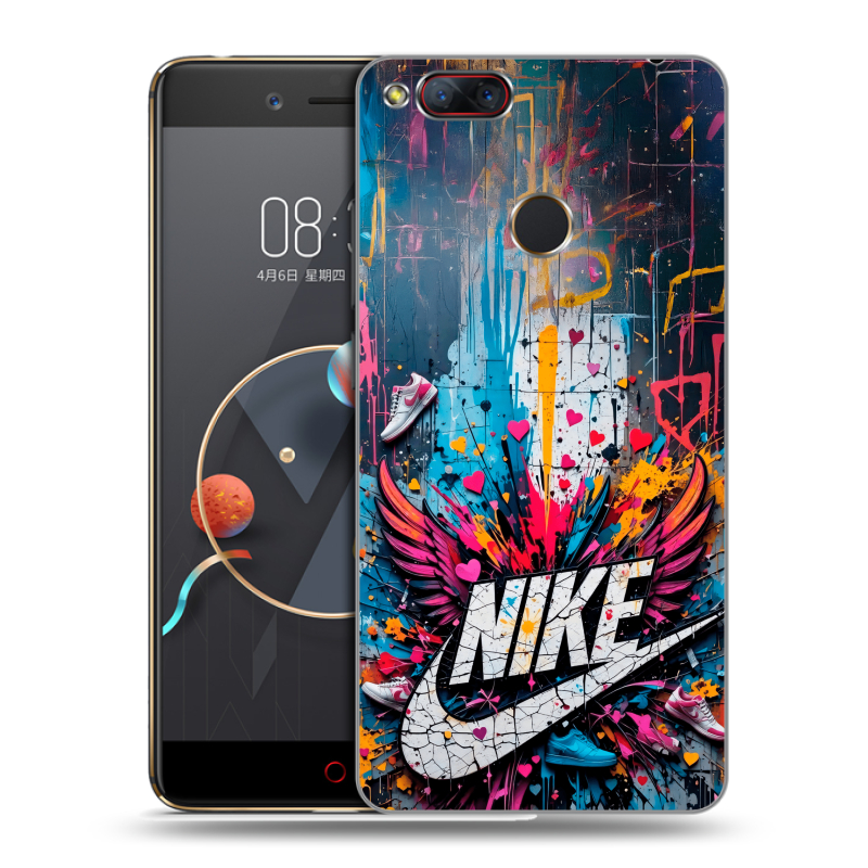Пластиковый чехол на ZTE Nubia Z17 Mini с принтом Nike Найк Пластиковый чехол на ZTE Nubia Z17 Mini с принтом Nike Найк
