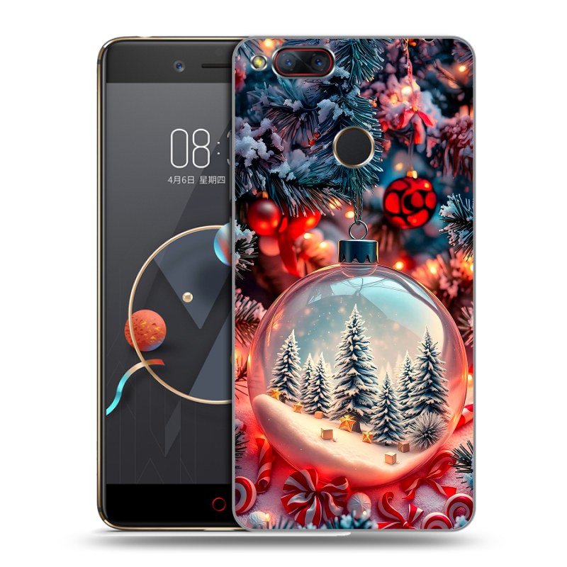Пластиковый чехол на ZTE Nubia Z17 Mini с принтом Новый год Пластиковый чехол на ZTE Nubia Z17 Mini с принтом Новый год