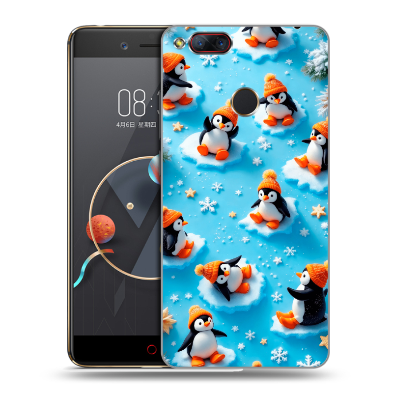 Пластиковый чехол на ZTE Nubia Z17 Mini с принтом Новый год Пластиковый чехол на ZTE Nubia Z17 Mini с принтом Новый год