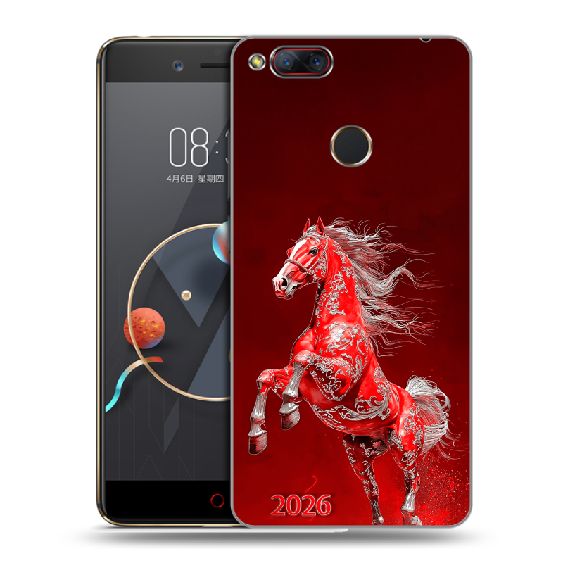 Пластиковый чехол на ZTE Nubia Z17 Mini с принтом Новый год Пластиковый чехол на ZTE Nubia Z17 Mini с принтом Новый год
