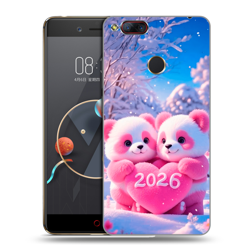 Пластиковый чехол на ZTE Nubia Z17 Mini с принтом Новый год Пластиковый чехол на ZTE Nubia Z17 Mini с принтом Новый год