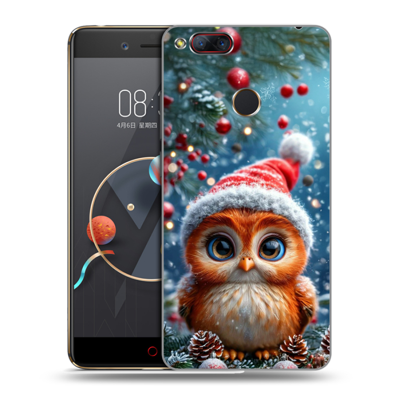 Пластиковый чехол на ZTE Nubia Z17 Mini с принтом Новый год Пластиковый чехол на ZTE Nubia Z17 Mini с принтом Новый год