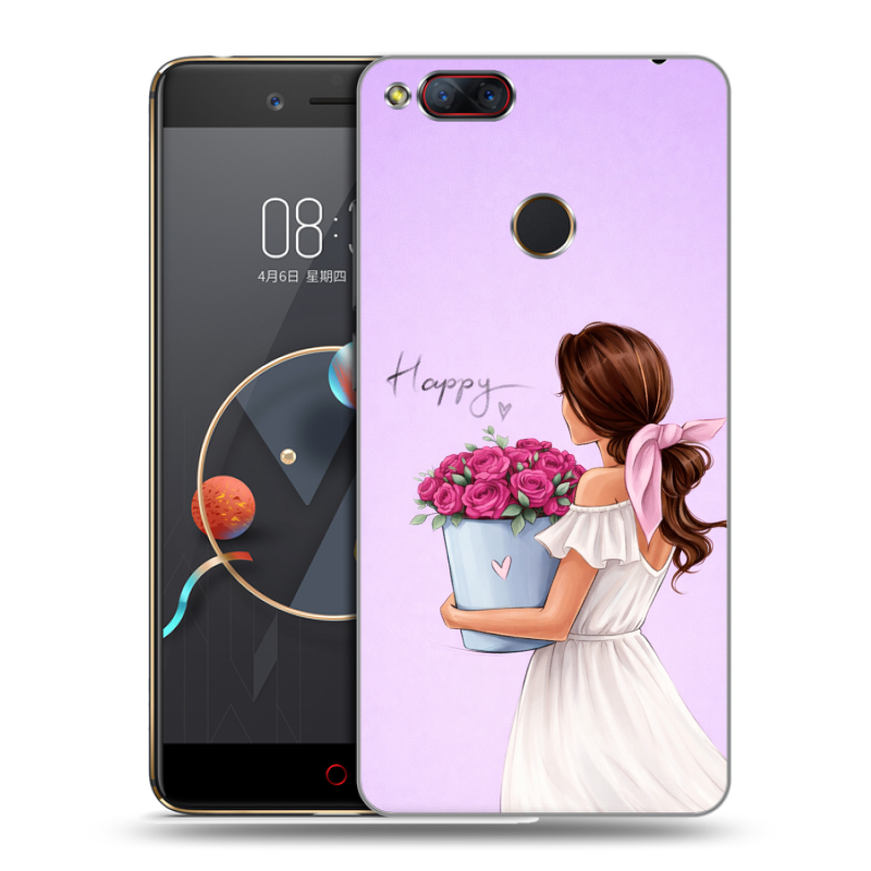 Пластиковый чехол на ZTE Nubia Z17 Mini с принтом женский Пластиковый чехол на ZTE Nubia Z17 Mini с принтом женский
