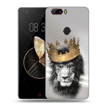 Пластиковый чехол на ZTE Nubia Z17 с принтом Лев с короной