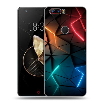 Пластиковый чехол на ZTE Nubia Z17 с принтом Абстракция неон Пластиковый чехол на ZTE Nubia Z17 с принтом Абстракция неон