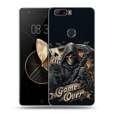 Пластиковый чехол на ZTE Nubia Z17 с принтом Скелет карты Пластиковый чехол на ZTE Nubia Z17 с принтом Скелет карты