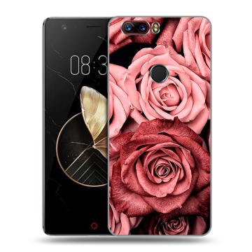 Пластиковый чехол на ZTE Nubia Z17 с принтом Цветы розы