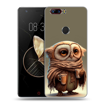 Пластиковый чехол на ZTE Nubia Z17 с принтом Сова