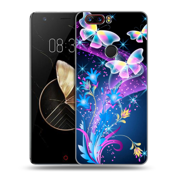 Пластиковый чехол на ZTE Nubia Z17 с принтом Бабочки