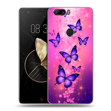 Пластиковый чехол на ZTE Nubia Z17 с принтом Бабочки