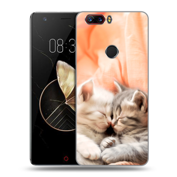 Пластиковый чехол на ZTE Nubia Z17 с принтом Котята Пластиковый чехол на ZTE Nubia Z17 с принтом Котята