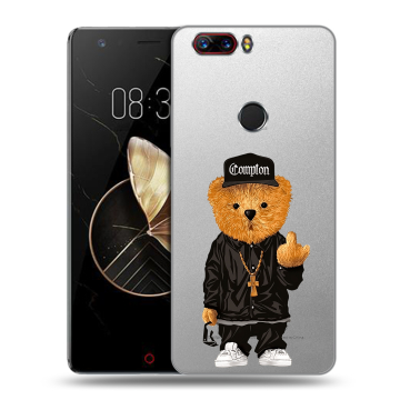 Пластиковый чехол на ZTE Nubia Z17 с принтом Мишка