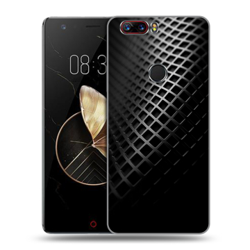 Пластиковый чехол на ZTE Nubia Z17 с принтом Текстура металла