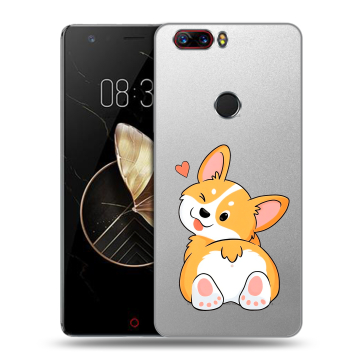 Пластиковый чехол на ZTE Nubia Z17 с принтом Корги