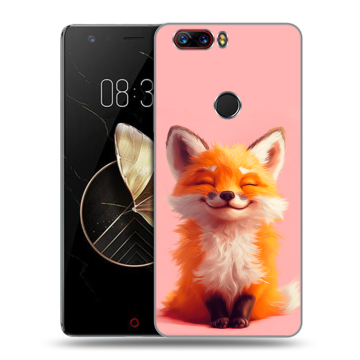 Пластиковый чехол на ZTE Nubia Z17 с принтом милая лиса