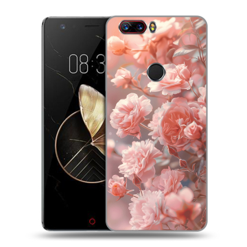 Пластиковый чехол на ZTE Nubia Z17 с принтом Розовые розы