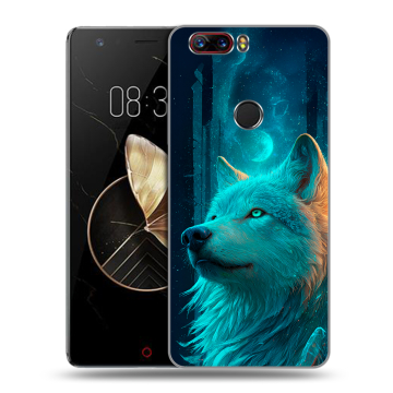 Пластиковый чехол на ZTE Nubia Z17 с принтом бабочки саккура Пластиковый чехол на ZTE Nubia Z17 с принтом бабочки саккура