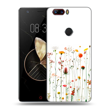 Пластиковый чехол на ZTE Nubia Z17 с принтом цветы